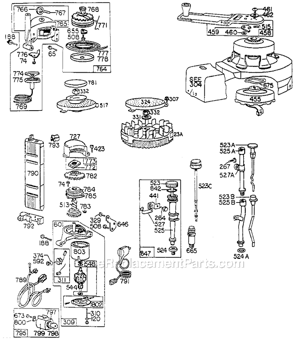 Page C Diagram and Parts List for 92900SERIES  Briggs and Stratton Engine